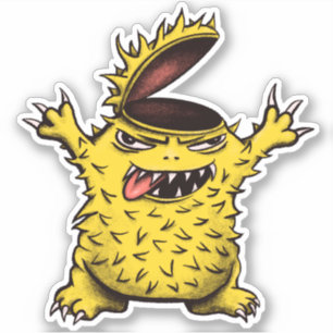 Sticker Cool Monster Crazy caractère sans cerveau