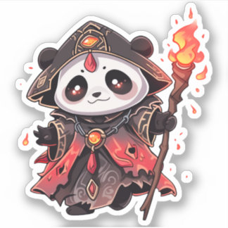 Sticker Cool Panda - Assistant de démon incendie