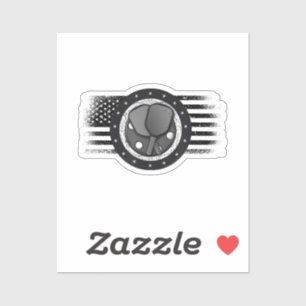Sticker Cool Pickleball Sport USA Grunge Flag - Pickleball