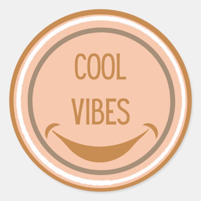 Sticker cool Vibes mignon (Devant)