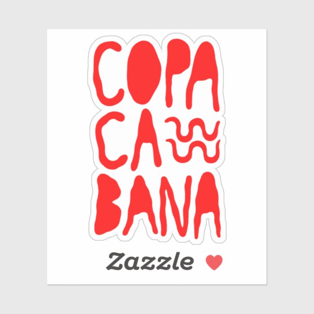 Sticker Copacabana Beach (Feuille)
