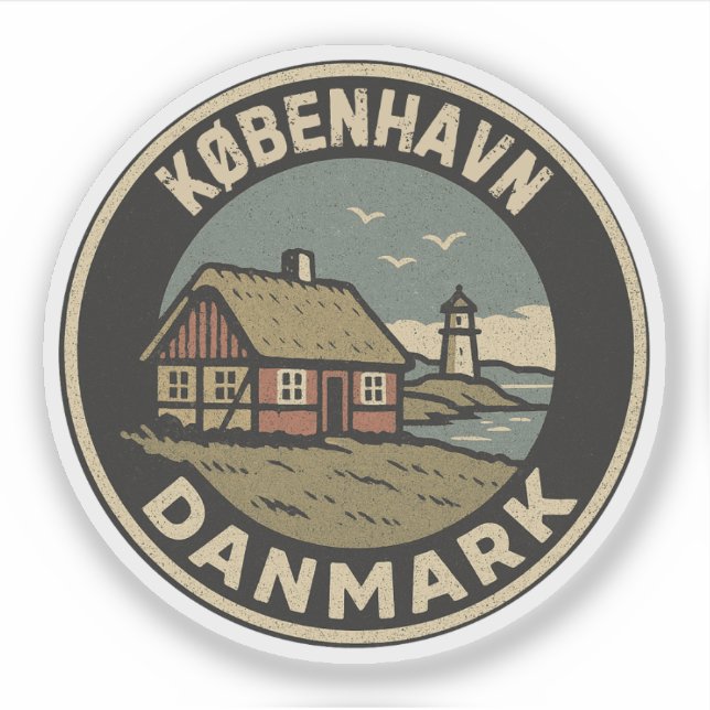 Sticker Copenhague, Danemark Danmark  (Devant)