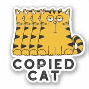 Sticker Copié Chat Funny Animal Pun