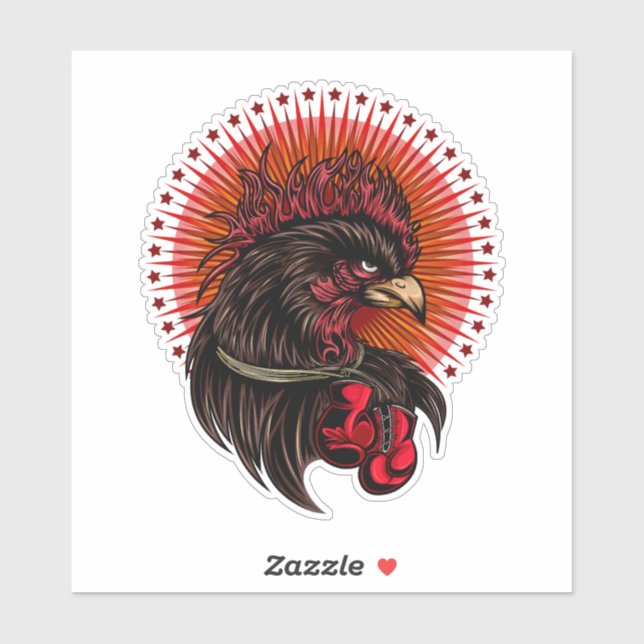 Sticker Coq de boîte (Feuille)