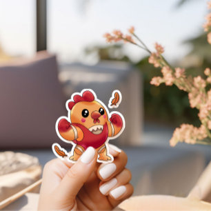 Sticker Coq de lutte mignon