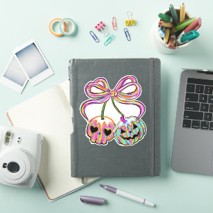 Sticker Coquette Citrouille cerises Halloween