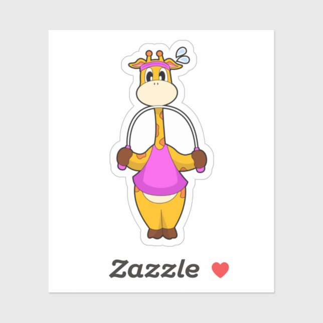 Sticker Corde Fitness Giraffe (Feuille)