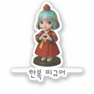 Sticker corée Coeur de Hanbok