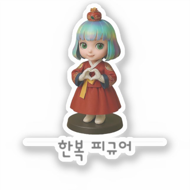 Sticker corée Coeur de Hanbok (Recto)