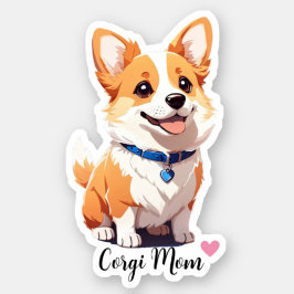 Sticker Corgi Maman Chien