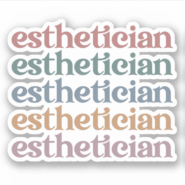 Sticker Cosmetologue esthétique (Devant)