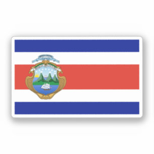 Sticker Costa Rica (armoiries/drapeau)