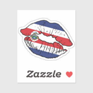 Sticker Costa Rica Costa Rica Costa Rica Drapeau d'Amour L