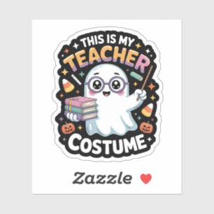 Sticker Costume de professeur fantôme Kawaii mignon – Dégu