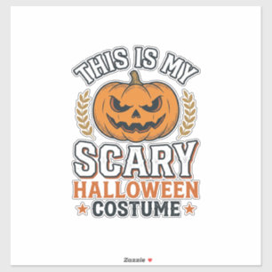 Sticker Costume Halloween effrayant Citrouille Dessin Vect