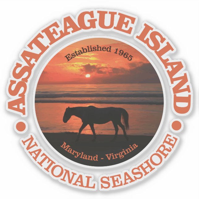 Sticker Côte nationale de l'île Assateague (Devant)