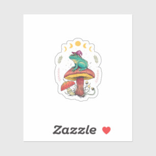 Sticker Cottagecore esthétique Goblincore Grenouille Magic