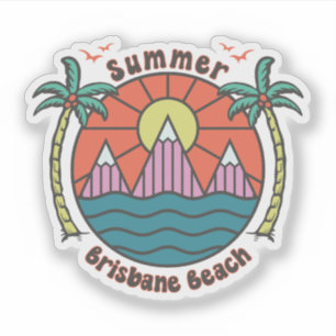 Sticker Coucher de soleil de la plage de Brisbane