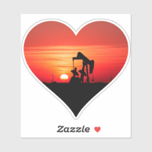 Sticker Coucher de soleil de Pumpjack