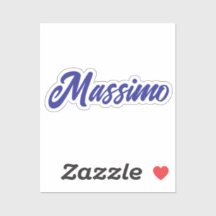 Sticker Couleur bleu profond, calligraphie moderne simple