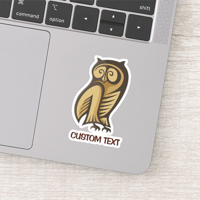 Sticker Couleur du symbole de hibou (Détail)