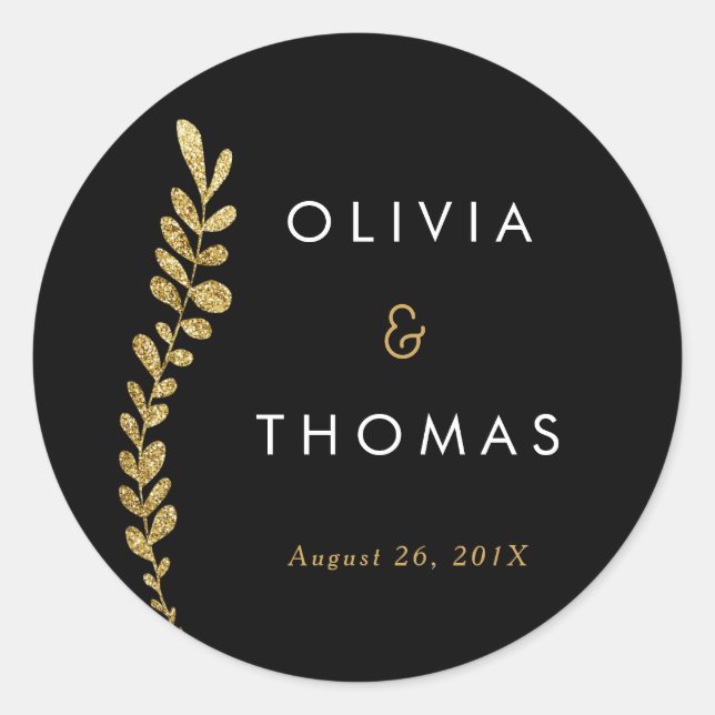 Sticker couleur feuille or modifiable, Sticker Fav (Devant)