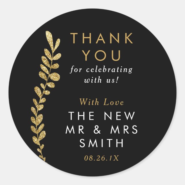 Sticker couleur feuille or modifiable, Sticker Fav (Devant)