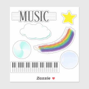 Sticker couleur musique