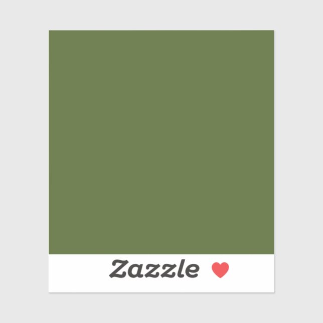 Sticker Couleur solide verte de mousse foncée (Feuille)