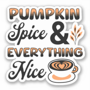 Sticker Couleurs d'automne   Épices Citrouilles et tout Ni