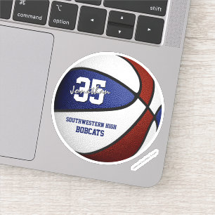 Sticker Couleurs de l'équipe de basketball bleu marron per