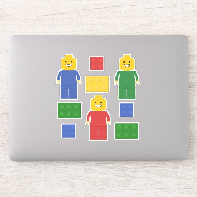 Sticker Couleurs primaires Jouet Construire des briques et (Ordinateur)