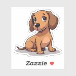 Sticker Coupe De Charme, Adorable Dachshund Kawaii, Petit