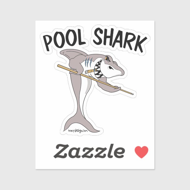 Sticker Coupe de contour de requin de la piscine (Feuille)