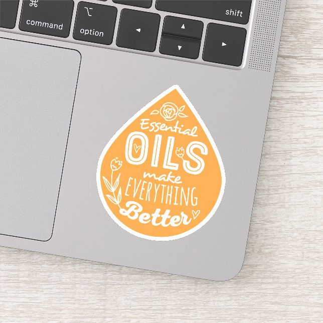 Sticker Coupe Die Orange Sauvage Essential Drop D'Huile (Détail)