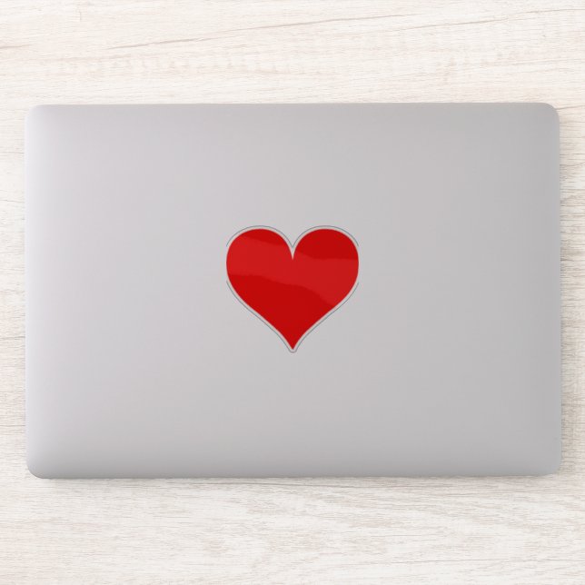 Sticker Coupe laser personnalisée en forme de coeur (Ordinateur)