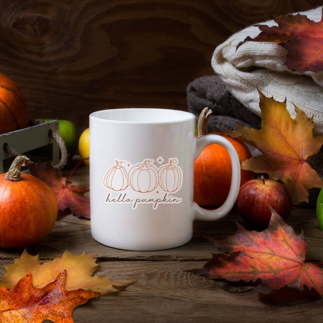 Sticker Coupe personnalisée du contour Citrouille Hello (Créateur téléchargé)