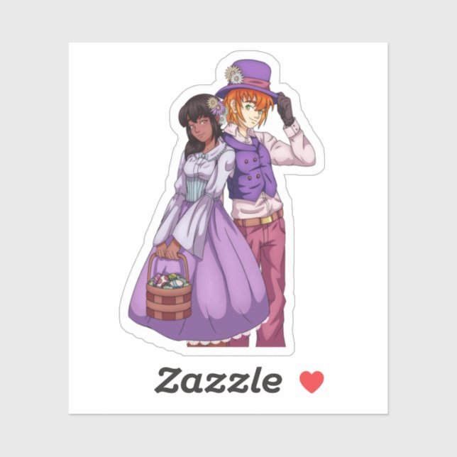 Sticker Couple de Pâques (Feuille)