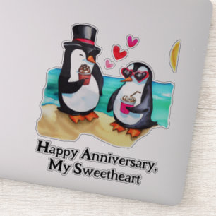 Sticker Couple de pingouin