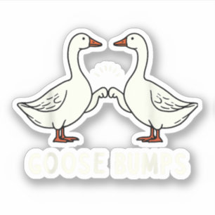 Sticker Couple d'oies Drôle Chair de poule d'oie Oie sarca