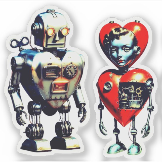 STICKER COUPLE OF LOVE BOTS (Devant)