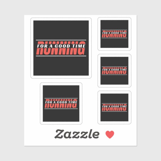 Sticker Courir pour un bon moment - esprit coureur (Feuille)