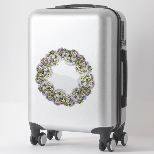 Sticker Couronne d'Hydrangea (Sur valise)