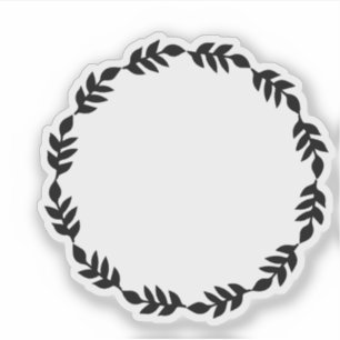 Sticker Couronne noire rustique