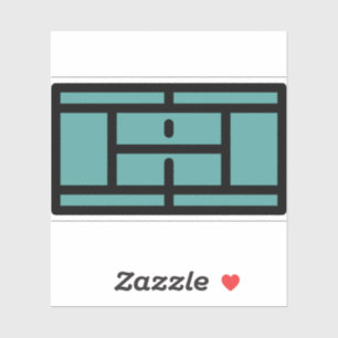 Sticker court de tennis