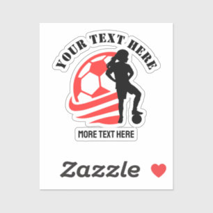Sticker Coutume Football Fille de football enfant fête d'a
