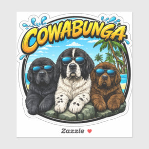 Sticker Cowabunga Newfies 