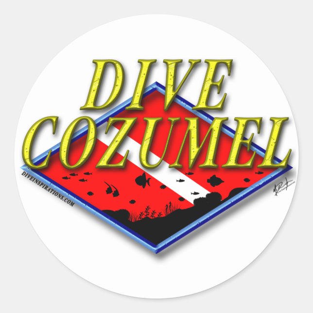 Sticker Cozumel de plongée (Devant)