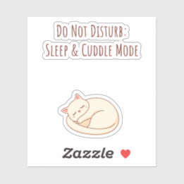 Sticker Cozy Cat in Sleep Mode