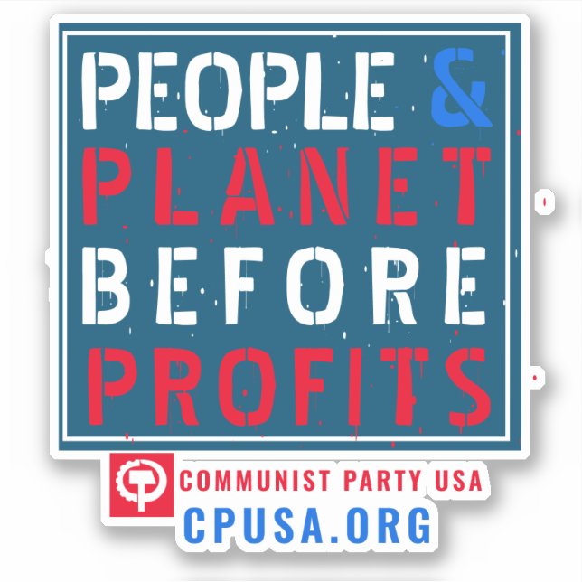 STICKER CPUSA BLUE COLLAR (Devant)